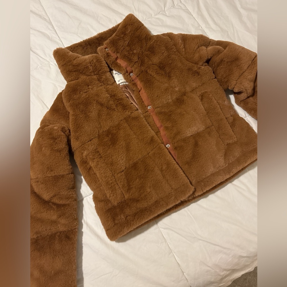 Abercrombie and Fitch Mini Fur Puffer Jacket